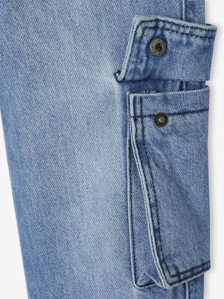 Pantalon denim loose battle garçon double stone 4 - vertbaudet enfant 