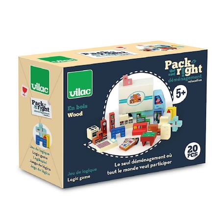 Jeu de logique en bois déménagement Bleu 6 - vertbaudet enfant 