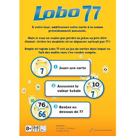 Lobo 77 Jeu de Cartes Jaune 4 - vertbaudet enfant 