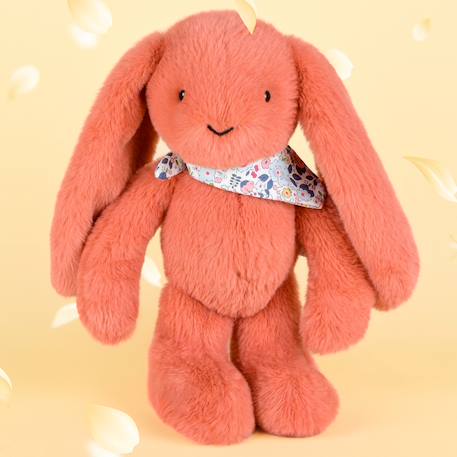 Peluche lapin fleurette 35 cm Blanc+Bleu+Orange+Rose+Vert 18 - vertbaudet enfant 