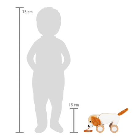 Chien à tirer avec oreilles crépitantes Beige 4 - vertbaudet enfant 