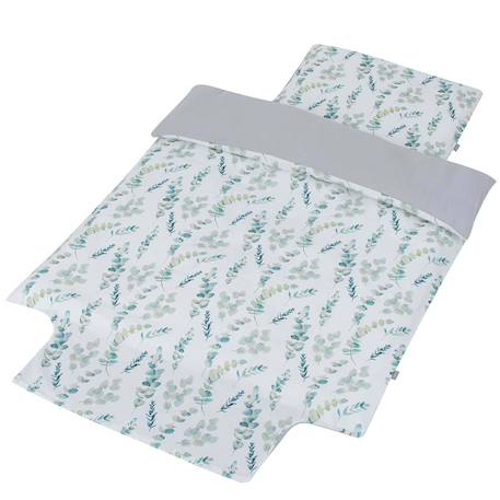 Parure de lit bébé en coton eucalyptus Eucalyptus, vert, gris 3 - vertbaudet enfant 