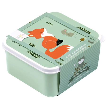 Lot de 4 boîtes à goûter Jaune+Kaki+Rose+Rose, rouge, violet+Vert de gris 28 - vertbaudet enfant 