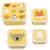Lot de 4 boîtes à goûter Jaune+Kaki+Rose+Rose, rouge, violet+Vert de gris 1 - vertbaudet enfant 