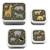 Lot de 4 boîtes à goûter Jaune+Kaki+Rose+Rose, rouge, violet+Vert de gris 7 - vertbaudet enfant 