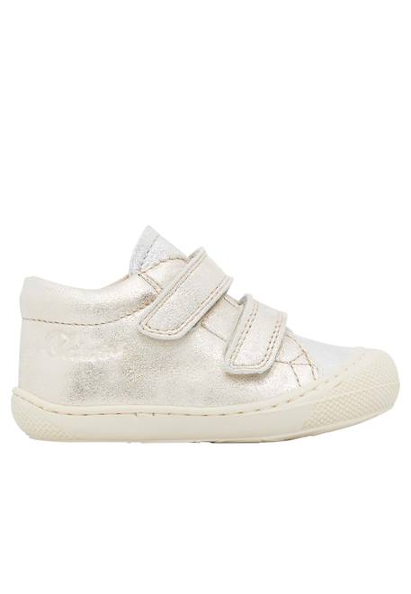 Chaussures premiers pas en cuir cocoon vl Argent clair+Rose clair- 1 - vertbaudet enfant 