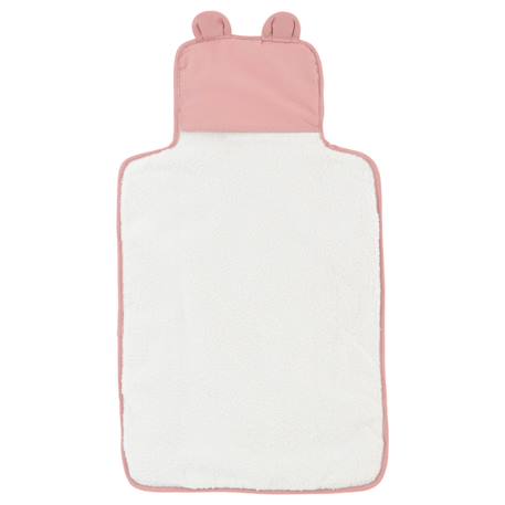Tapis à langer de voyage coton bio ourson Bleu marine+Bois de rose+Caramel 10 - vertbaudet enfant 