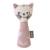 Hochet tricoté en coton bio Beige, chien+Beige, singe+Bleu, ourson+Gris, dino+Multicolore, lapin+Multicolore, toucan+Rose 32 - vertbaudet enfant 