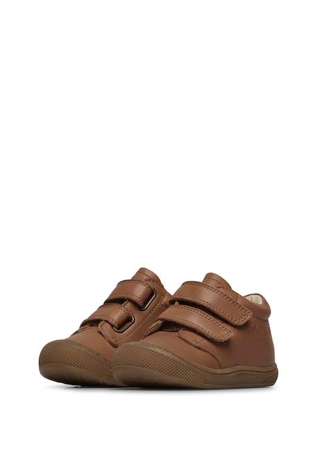 Chaussures premiers pas en cuir cocoon wide vl Bleu foncé-+Marron foncé 10 - vertbaudet enfant 