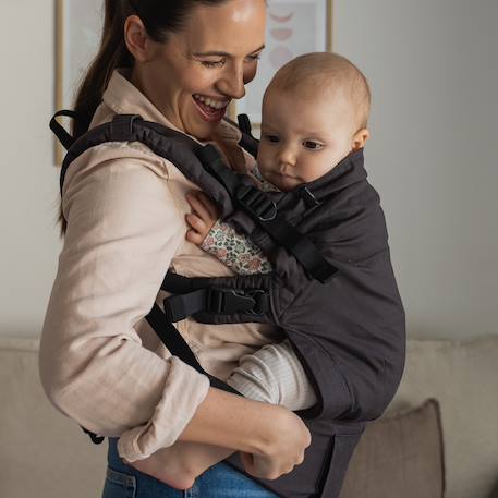 Porte bébé boba x charcoal Gris foncé 1 - vertbaudet enfant 