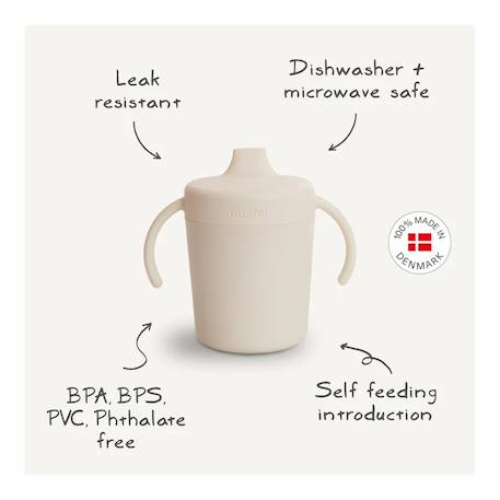 Tasse d'apprentissage en silicone Ecru+Fumée+Nuage+Rose+Vert d'eau 14 - vertbaudet enfant 