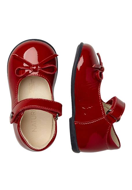 Ballerines en verni avec sangle ballet Bleu nuit-+Noir ivoire+Rouge foncé+Rouge foncé- 14 - vertbaudet enfant 