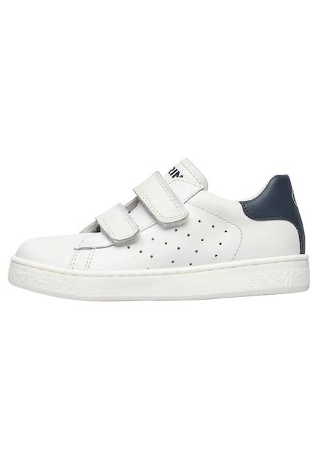 Baskets en cuir hasselt 2 vl. Blanc-bleu+Blanc-bleu-+Céleste+Marine+Marine- 3 - vertbaudet enfant 