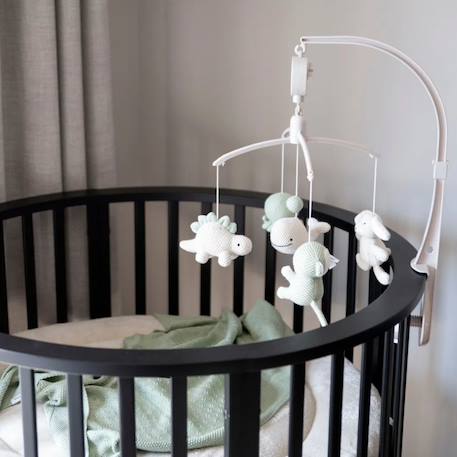 Mobile musical animaux vert d'eau Beige+Beige, marron, noir+Beige, rose, noir+Beige, vert d'eau+Vert d'eau 20 - vertbaudet enfant 