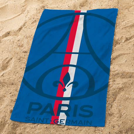 Serviette de bain et de plage imprimée 100% coton, psg sport Bleu/rouge 2 - vertbaudet enfant 