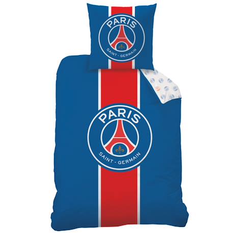 Parure de lit imprimée 100% coton, psg classic Bleu 3 - vertbaudet enfant 