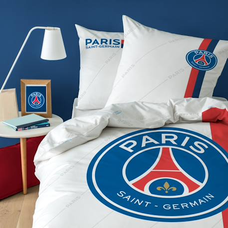 Garçon-Vêtements de sport-Football-Parure de lit imprimée 100% coton, psg retro white