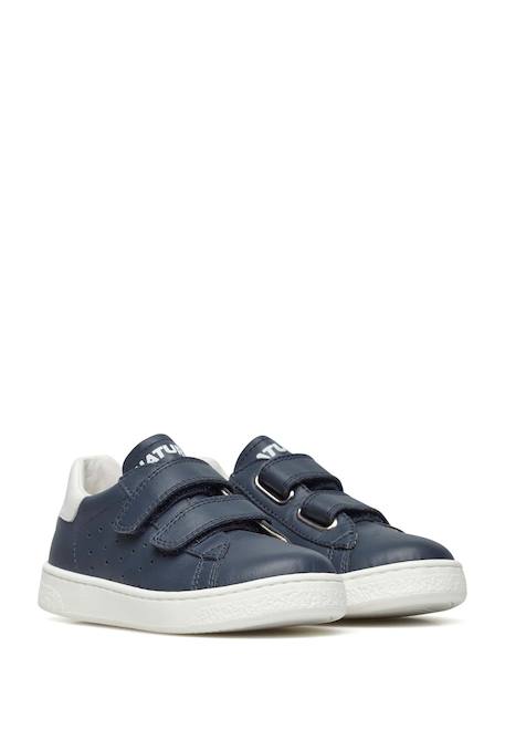 Baskets en cuir hasselt 2 vl. Blanc-bleu+Blanc-bleu-+Céleste+Marine+Marine- 17 - vertbaudet enfant 