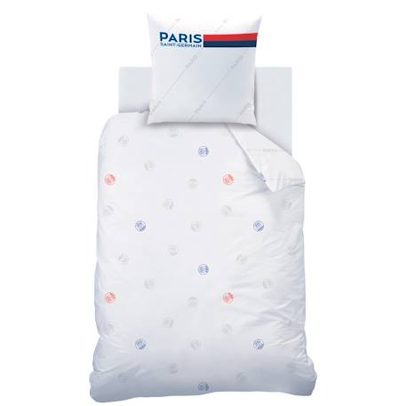 Parure de lit imprimée 100% coton, psg retro white Blanc 4 - vertbaudet enfant 