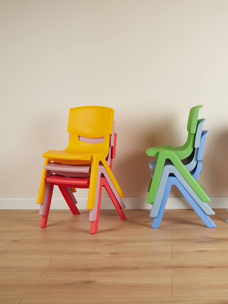Chaise enfant empilable, intérieur/extérieur Blanc+Bleu+Bleu clair+Gris+Jaune+Rose+Rouge+Vert 10 - vertbaudet enfant 