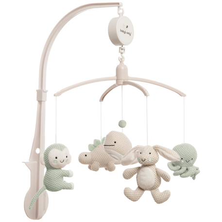 Mobile musical animaux vert d'eau Beige+Beige, marron, noir+Beige, rose, noir+Beige, vert d'eau+Vert d'eau 15 - vertbaudet enfant 