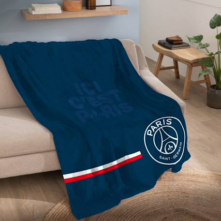 Plaid polaire imprimé toucher extra doux, psg premium Bleu 2 - vertbaudet enfant 