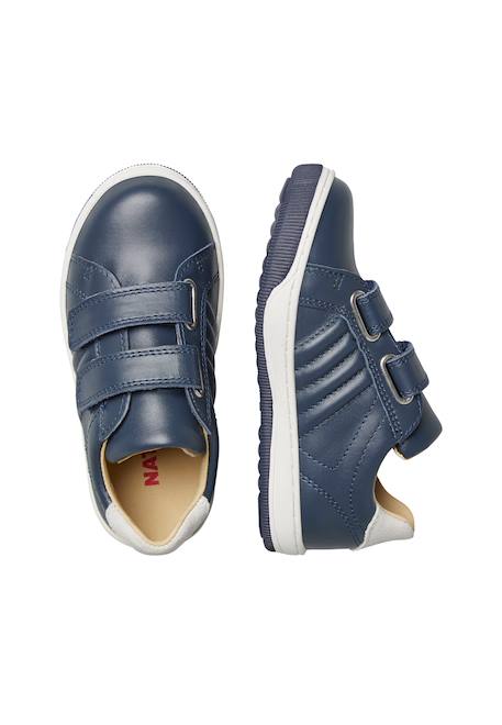 Chaussures en cuir et suède nume vl. Beige+Bleu+Marine 14 - vertbaudet enfant 