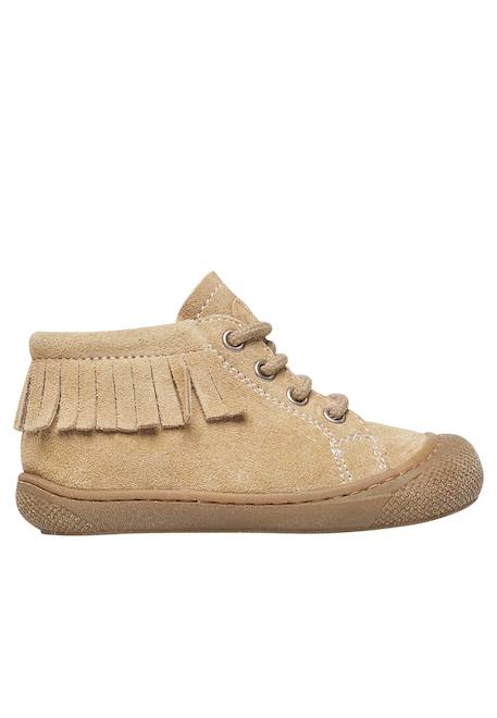 Chaussures premiers pas en suède july one Beige+Marron- 1 - vertbaudet enfant 