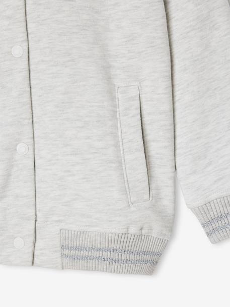 Sweat style teddy fille en molleton gris chiné+marine 5 - vertbaudet enfant 
