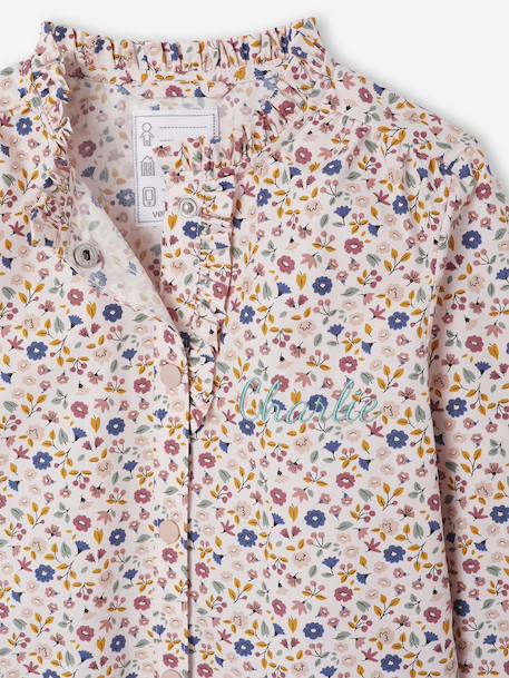 Tablier fille personnalisable à fleurs Lilibeth rose 3 - vertbaudet enfant 