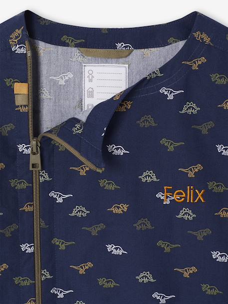 Tablier personnalisable dinosaures garçon indigo 3 - vertbaudet enfant 