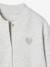 Sweat style teddy fille en molleton gris chiné+marine 4 - vertbaudet enfant 