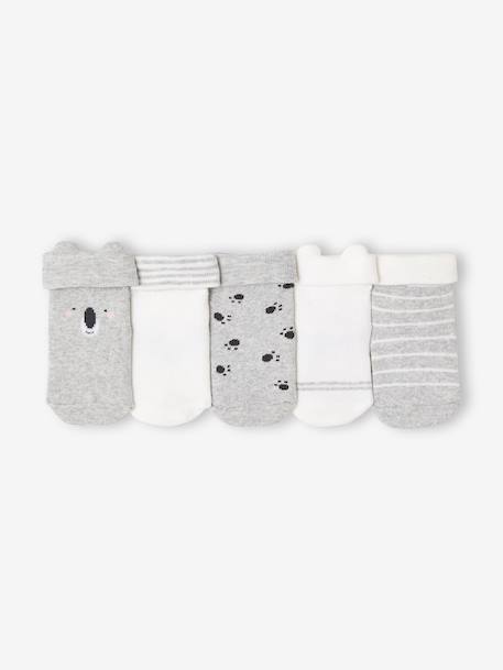 Lot de 5 paires de chaussettes 'koala' bébé Assorties 1 - vertbaudet enfant 