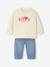 Ensemble sweat-shirt et jean large bébé vanille 4 - vertbaudet enfant 