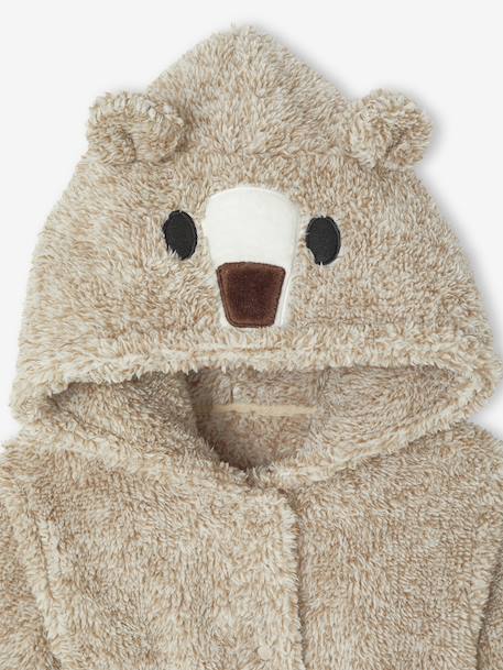 Robe de chambre capuche ours garçon écru 2 - vertbaudet enfant 