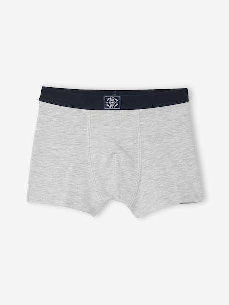 Lot 5 boxers unis garçon bleu 3 - vertbaudet enfant 