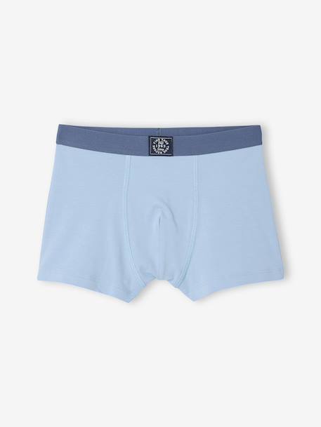 Lot 5 boxers unis garçon bleu 4 - vertbaudet enfant 