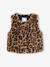 Gilet sans manches fille fausse fourrure BLANC CLAIR UNI+marron imprimé 10 - vertbaudet enfant 