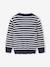 Pull Basics col rond manches longues garçon marine+rayé bleu 8 - vertbaudet enfant 
