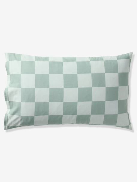 Parure housse de couette + taie d'oreiller enfant ROCK MUSIC, avec coton recyclé vert sauge 9 - vertbaudet enfant 