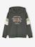 Sweat garçon à capuche motif placé lichen+noix de pécan 1 - vertbaudet enfant 