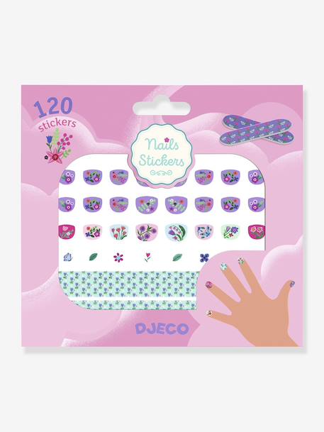 60 nails stickers - bleu+rose 3 - vertbaudet enfant 