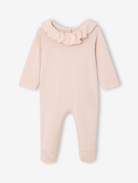 Lot de 2 pyjamas bébé fille avec col volanté beige chiné 3 - vertbaudet enfant 