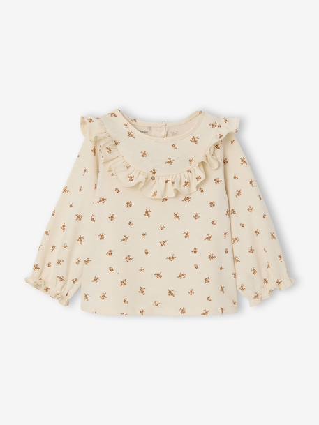 T-shirt imprimé bébé esprit blouse vanille 1 - vertbaudet enfant 
