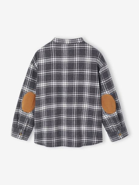 Chemise flanelle garçon manches longues carreaux gris 2 - vertbaudet enfant 