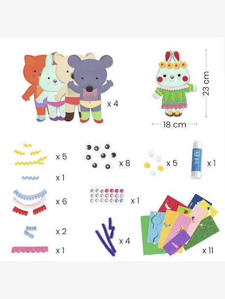Coffret de collage Petits choux bleu 3 - vertbaudet enfant 