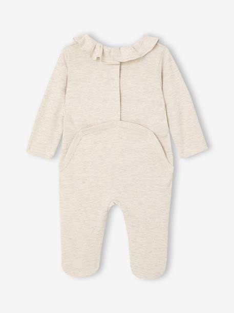 Lot de 2 pyjamas bébé fille avec col volanté beige chiné 4 - vertbaudet enfant 
