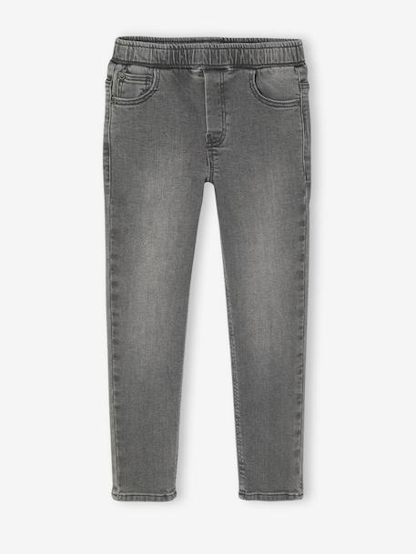 Lot 2 jeans garçon slim denim gris+double stone+stone 7 - vertbaudet enfant 