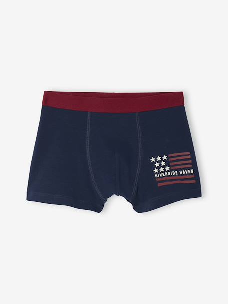 Lot 5 Boxers drapeau Garçon marine 2 - vertbaudet enfant 