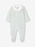 Pyjama bébé garçon en velours rayé personnalisable écru 1 - vertbaudet enfant 